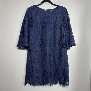 LILLY PULITZER Jackelin Romper Size 12 Navy Blue‎ NEW Lace Preppy Party Beach
